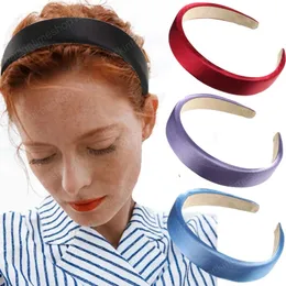Bandbands de esponja de cetim para mulheres largo faixa de cabelo headwear senhoras elástico moda bezel cabelo cabelo acessórios