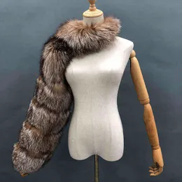 Fashion Fox Fur Coat Kobiety luksusowy rękaw z rękawem Y1230