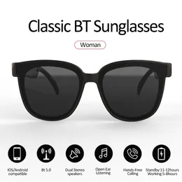 Top Smart Bluetooth-glasögon med öppen öronsteknik Solglasögon Gör handsfree Njut av friheten för trådlösa mobilsamtal hörlurar och mer