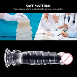 Massage enorm gelé dildo mjuk material penis med stark sugkopp g-spot vagina stimulator vuxna produkter fitta sex leksaker för par