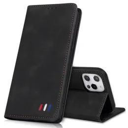 Moda skóra uczucie portfel styl pu skórzane etui na telefon komórkowy na iPhone 12 Slots karty Flip Stand Cover