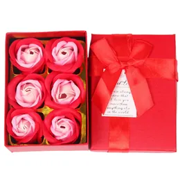 Artificiell falsk blomma presentförpackning ros doftande bad tvål blommor uppsättning valentiner tacksägelse mamma dag gåva bröllop jul fest dekor hy0267
