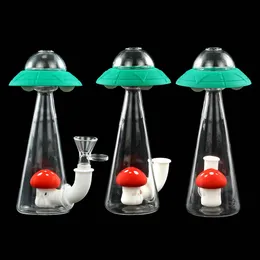 UFO-Wasserpfeifen, Silikon-Handpfeife, Bohrinseln, Bongs, Wasserpfeifen, kostenlose Glasschüssel