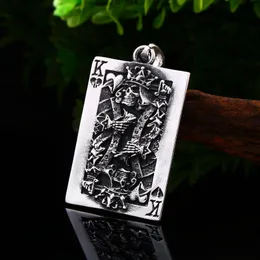 Pendant Necklaces Vintage Stainless Steel Soldier Poker K Charlemagne King Men's Titanium Ornaments Fashion Jewelry Gifts