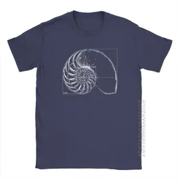 Nautilusカジュアル男性Tシャツ数学の基本ティークルーネック衣料品100％綿プリントTシャツ210706