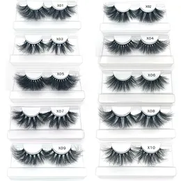 30mm Mink Eyelashes 3D Fluffy Soft False Eyelash Wispy Lashes Big Clear Tray Label Makeup Dramatic Long Long