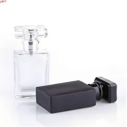 100 pcs x 30ml limpar vidro preto frasco de perfume vazio spray de atomizador pode ser preenchido caixa tamanho de viagem portablehigh qty