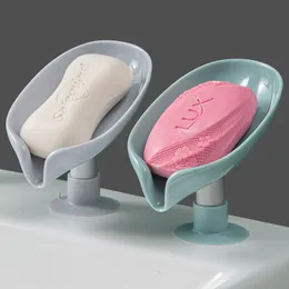Other Bath Toilet Supplies Soap dish Leaf Soap Box Drain Holder Bathroom Shower Storage Plate Tray container