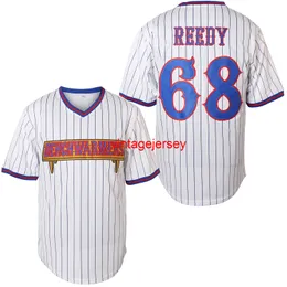 #68 Clark Reedy Plain Hip Hop Giyim Hipster Beyzbol Giyim Düğmesi Aşağı Gömlekler Spor Üniformaları Mens Jersey S-XXXL