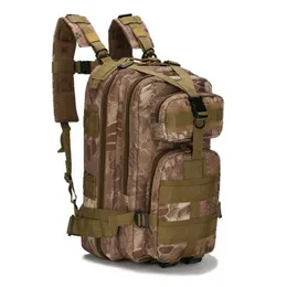 25L Tactical Backpack 3P Combat Army Outdoor Sports Bag Ryggsäck Kvinnor Män Camping Fotvandring Klättring Molle Väskor Y0721