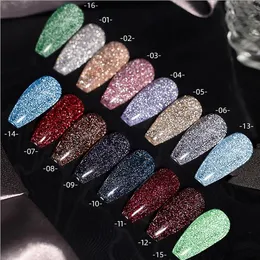 10ml 16Color dazzling stars sparking broken diamonds glitters gel uv Gel Lacquer varnish Soak Off Manicure nail art polish glue nails