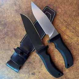 Specialerbjudande Utomhus Överlevnad Straight Jaktkniv A8 Stone Wash Drop Point Blade G10 Handtag Fasta Blad Knivar Med Lädermantel