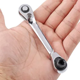 Mini 1/4 tums Dubbelände Verktyg Quick Socket Ratchet Skiftnyckel Stångskruvmejsel Bitverktyg innehåller 1 x Ratchethandtag