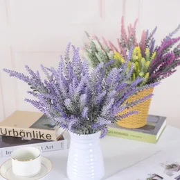 Konstgjorda blommor Romantiska Provence Lavendel Plast Bröllop Dekorativ Vase För Heminredning Korn Jul Fake Plant GC511