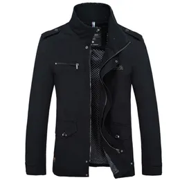 Marka Mężczyźni Kurtka Płaszcze Moda Trench Coat Jesień Dorywczo Silm Fit Płaszcz Czarny Bombowiec Męska Długa Kurtka M-5XL 210819