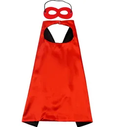 70*70cm Double layer Children Cape with Mask kids Cartoon Cosplay Capes for Christmas Halloween Party costume Stage Performance