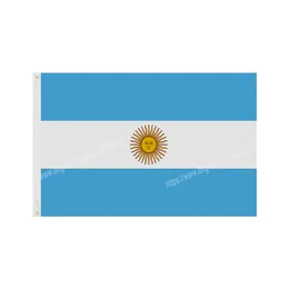 Argentina flaggor Nationell polyesterbanner som flyger 90*150 cm 3*5 fot över hela världen Utomhus kan anpassas