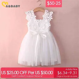 $ 50-25 2-7y Księżniczka Maluch Kid Dziecko Dziewczyny Sukienka Kwiat Perły Tutu Party Wedding Urodziny Suknie Dla Dziewczyny Lato 210515