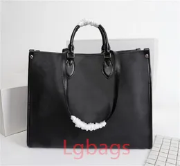 Handväska axelväskor högkvalitativa mode lyxiga designers väska tote m453373 onthego varumärke väskor lyx tasche äkta läder handväskor