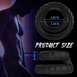 NXY Cockrings Dual Cock Ring Ultra Soft Premium Stretchy Penis for Last Longer Harder Erection Enhancing Sex Toy Couples 1214