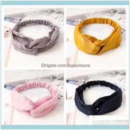 Aessories Strumenti Prodottimoda Donna Ragazza Fasce per capelli in pelle scamosciata Fasce per capelli tinta unita Vintage Cross Turbante Bandane Fasce per capelli Aessories1 Drop