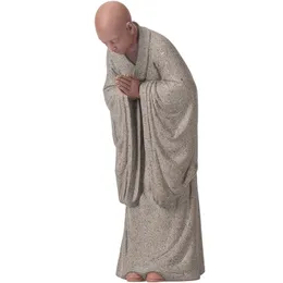 Zen Monk Buddha staty dekoration hem decore trädgård figur 210827