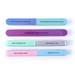 7 Way Nail File and Buffer Block Professional Nail Buffering Files 7 Steps Washable Emery Boards for Acrylic Nails