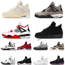 4 Voile Hommes Femmes Chaussures De Basketball 4s Université Bleu Noir Chat Feu Rouge Blanc Ciment Cactus Jack Hommes Femmes Entraîneur Sport Baskets