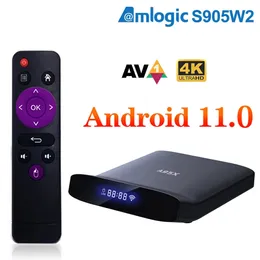 A95X W2 Android 11 TV Box Amlogic 4GB RAM 64GB Support Dual Wifi 4K 60fps VP9 BT5.0 Youtube Media Player 2GB 16GB A95XW2 4GB 32GB