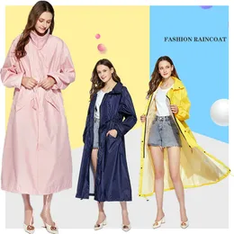 New Fashion Breathable Men And Women Long Rain Coat Poncho Ladies Waterproof Lengthen Raincoat Adults Jacket Windproof Rainwear