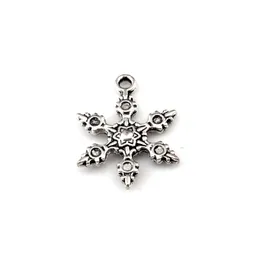 150Pcs Antique Silver Alloy Christmas Snowflakes Charms Pendants For Jewelry Making Bracelet Necklace DIY Findings 17x23mm A-651