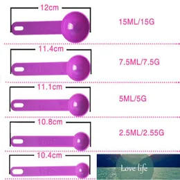 5PCS / Lot Multi Purpose Spoons Kopp Mätverktyg PP Bakning Tillbehör Rostfritt Stål Plasthandtag Kök Gadgets Set Tool Fabrikspris Expert Design