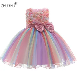 Vintage Jacquard Dress For Girls 1st Year Birthday Party Wedding Backless Bow Tutu Baby Princess Custume Vestido 210508