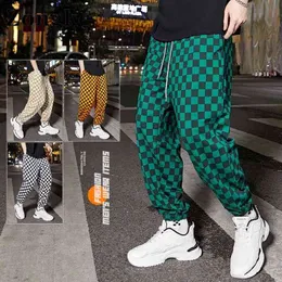 ZONGKE ANKLE-LENGTH PLAID HAREM PANTS MENファッションチャイニーズサイズ3XL日本のストリートウェアメンズパンツワークレギンス2022 NEW ARRIVALS Y220308