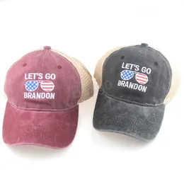 Party Hat LETS GO BRANDON Printed Men Women Baseball Caps Election President Joe Biden Cap Adjustable Fashion Casual Sport Hats BH5739 WLY