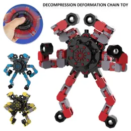 Spot Handheld Fidget Spinner Toy Pack Deformed Fingertip Top Chain Mekanisk Gyro Decompression Toy Barn Vuxen Ångest