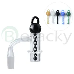 Beracky Smoking HALO Quarz-Banger mit abgeschrägter Kante und Glasketten, 20 mm Durchmesser, Nägel für Glasbongs, Dab-Rigs-Rohre