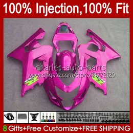 Feedings de Molde de Injeção para Suzuki GSXR600 GSXR750 Glossy Rose GSXR-750 K4 04 05 43No.116 GSXR 750CC 600CC 750 600 CC GSXR-600 2004 2005 GSX-R750 2004-2005 OEM Kit