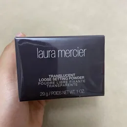 Najwyższej jakości Laura Mercier Półprzezroczysty luźne ustawienie proszku 29G makijaż z uszczelnieniem z tworzywa sztucznego
