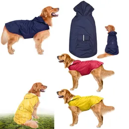 Waterproof Large Pet Dog Clothes Rain Coat Raincoat Reflective Rainwear for Medium Large Dogs Summer Outdoor Jumpsuit Jacket