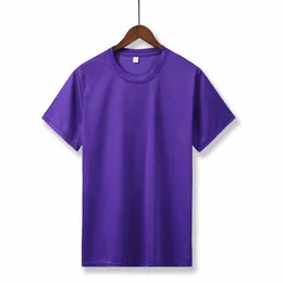 Fioletowe koszulki do biegania Szybki suchy oddychający fitness t shirt trening ubrania siłowni piłka nożna koszulki sportowe topy