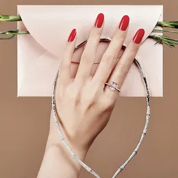 خاتم Solitaire Pink Diamond Ring 100 ٪ REAL 925 Sterling Silver Engagement Band Rings for Women Bridal Party Jewelry