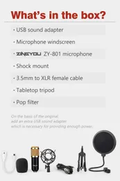 Набор настольных микрофонов ZY-801 + Condenser Professional Studio Cardioid PC MIC Bundle для записи студии