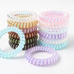 Telephone Line Hair Ropes Girls Colorful Elastic Hairbands Women Ponytail Holder Tie Gum Headwear Accessories