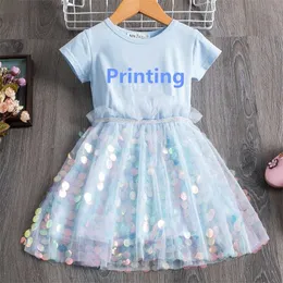 Halloweenowe sukienki kostiumowe Princcosplay dla dziewcząt Vestidos Fantasia Infantil Summer Princdrup Print