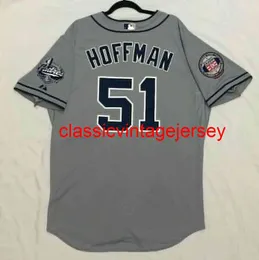 Homens homens crianças Trevor Hoffman Jersey Base Cool! Bordando novas camisas de beisebol