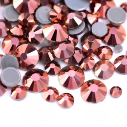 New Rose Gold SS6-SS30 High Quality Better DMC Hot Fix Rhinestones HotFix Strass Iron On Rhinestones for Clothes