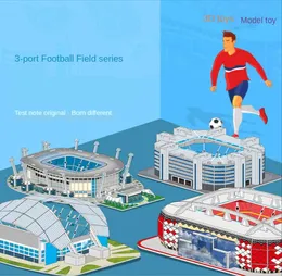 2021 cross border new toys 3D football field 3D Puzzle building stadium children's manual puzzle for kid's toys X0522