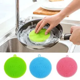 2021 Multifunction Bowl Cleaning Brush Silicone Bowl Dish Cleaning Scourers Household Kitchen Pot Wash Tool kitchen accessories