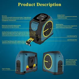Laser Rangefinders Medidor de Distância Revista Finder 40M Fita Medida Digital Retrátil 5m Rangefinder Régua Ferramenta